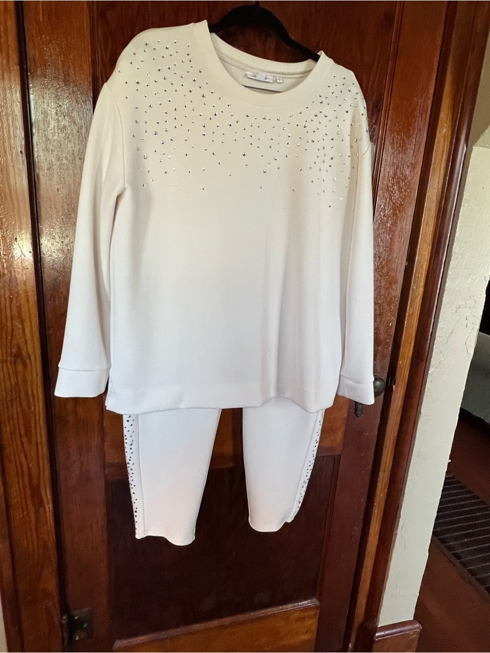 Chico's Cream Embellished Women's -2 piece set